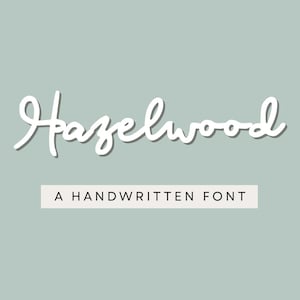 Hazelwood, Handwritten Script Font