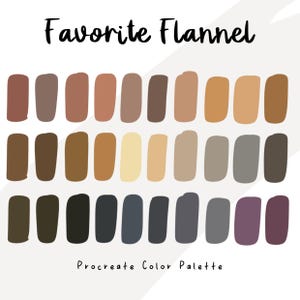 Favorite Flannel, Procreate Fall Themed Color Palette