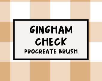 Gingham Check, Procreate Buffalo Plaid Pattern Brush