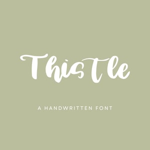Thistle, Handwritten Calligraphy Font