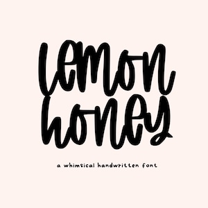 Lemon Honey, Fun Whimsical Handwritten Font
