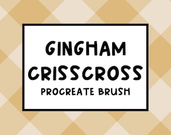 Gingham Crisscross, Procreate Buffalo Plaid Pattern Brush