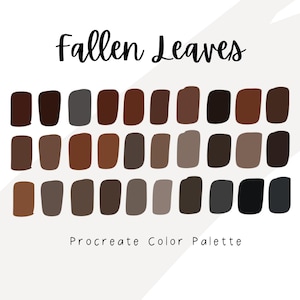 Fallen Leaves, Procreate Fall Themed Color Palette
