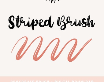 Striped Lettering Brush / Calligraphy brush / Digital paint brush / iPad lettering