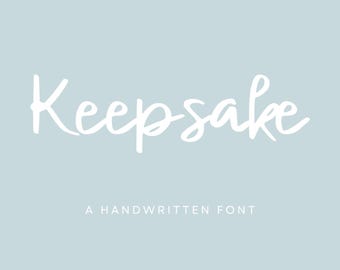 Keepsake, Handwritten Calligraphy Font