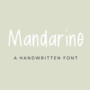 Mandarine, Handwritten Font