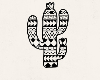 SVG PNG boho de cactus del suroeste, boho PNG Cricut Cutout Descarga digital