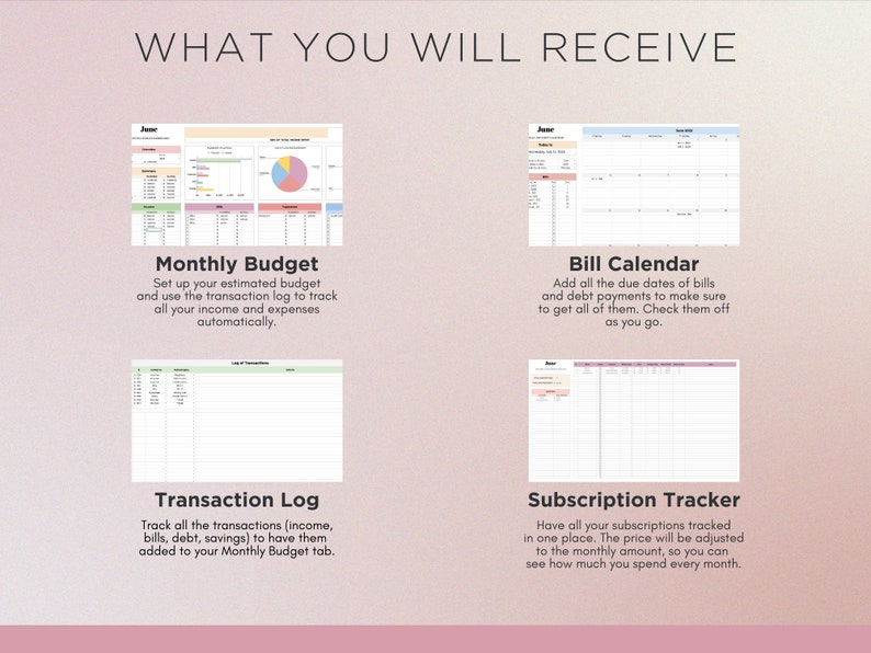 Monthly Budget Spreadsheet Template for Google Sheets, Financial ...