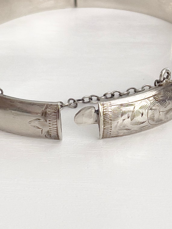 Vintage Sterling Silver Forstner Bangle Bracelet … - image 6