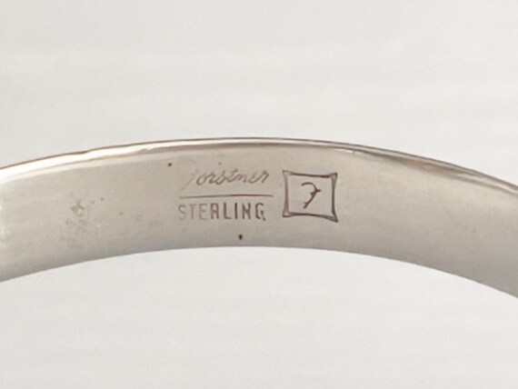 Vintage Sterling Silver Forstner Bangle Bracelet … - image 9