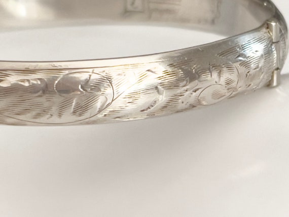 Vintage Sterling Silver Forstner Bangle Bracelet … - image 8