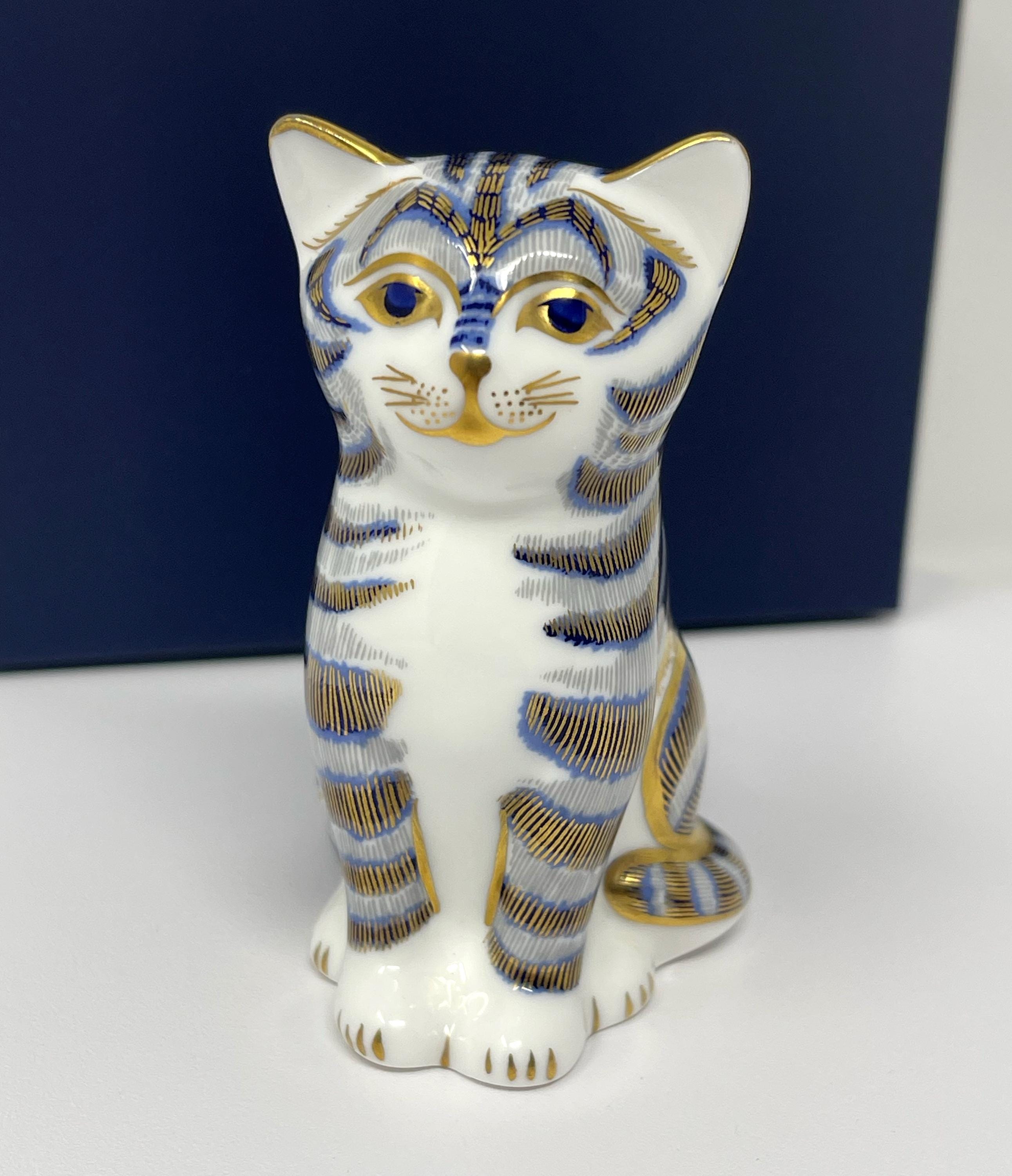 Crown Derby Cat - Etsy