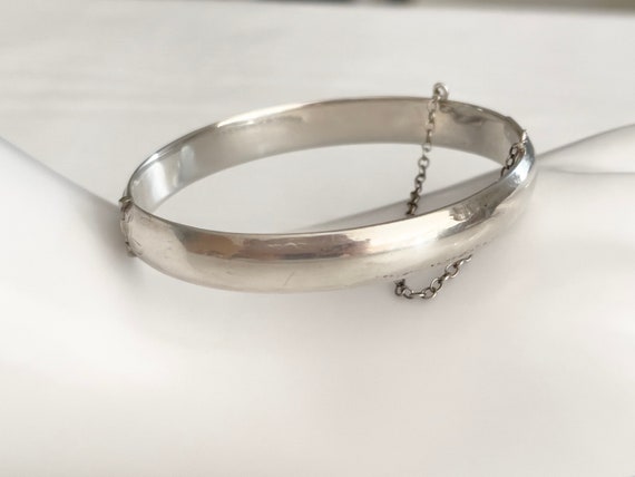 Vintage Sterling Silver Forstner Bangle Bracelet … - image 3