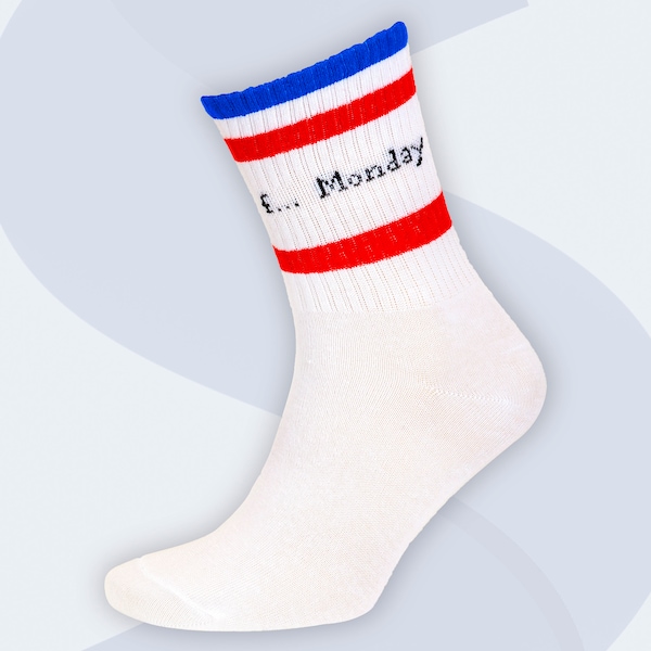 fuck monday | Tennissocke | Sneakersocke | duftende coole lustige Socken mit bunten Motiven zum verschenken ! Aktiv