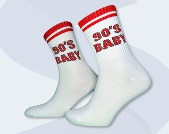 90s baby sock| 90s | Tennis socks | Sneaker socks | Scented, cool, funny socks with colorful motifs to give as a gift!