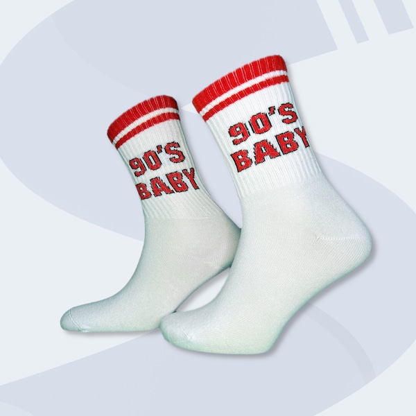 90s baby socke| 90er Jahre |  Tennissocke | Sneakersocke | duftende coole lustige Socken mit bunten Motiven zum verschenken !