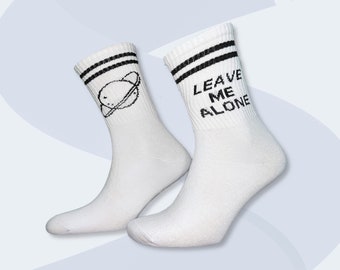 leave me alone socke | Tennissocke | Sneakersocke | duftende coole lustige Socken mit bunten Motiven zum verschenken !