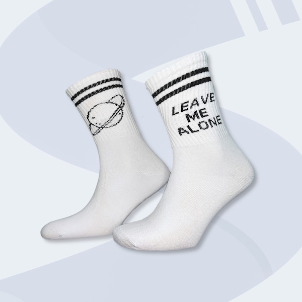 leave me alone socke | Tennissocke | Sneakersocke | duftende coole lustige Socken mit bunten Motiven zum verschenken !