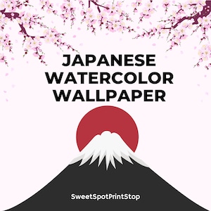 iPhone Wallpaper, Japanese inspired, iOS Wallpaper, Home Screen, Digital Download, Widescreen Desktop Wallpaper, Desktop Wallpaper