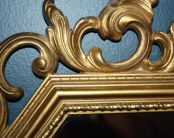 Vintage Syroco 1963 Gold Wall Mirror