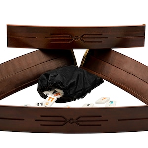 Personalized Wooden Oval Rummy Cube Set, Rummikub Game Oval Shaped Elliptic Rummy Racks, Customizable Rummy Set, Gifts