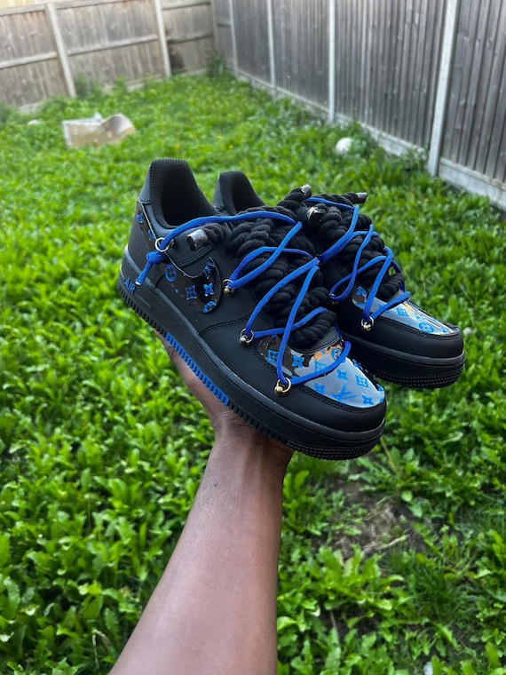 Custom Air Force 1 Rope Lace Black Air Force Shoes Rope Lace Shoe