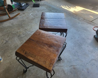 Handcrafted Oak End Tables