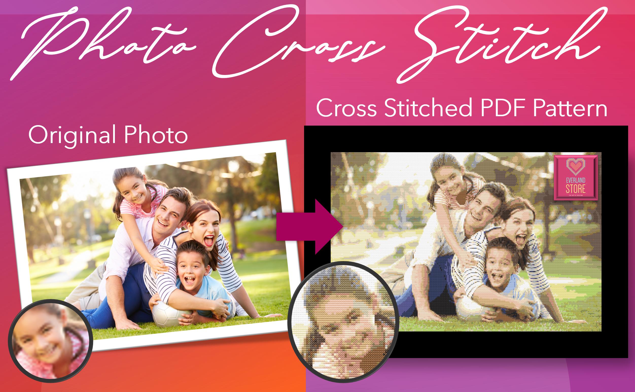 Convert Photo to Stitch Pattern Personalize Cross Stitch Pattern