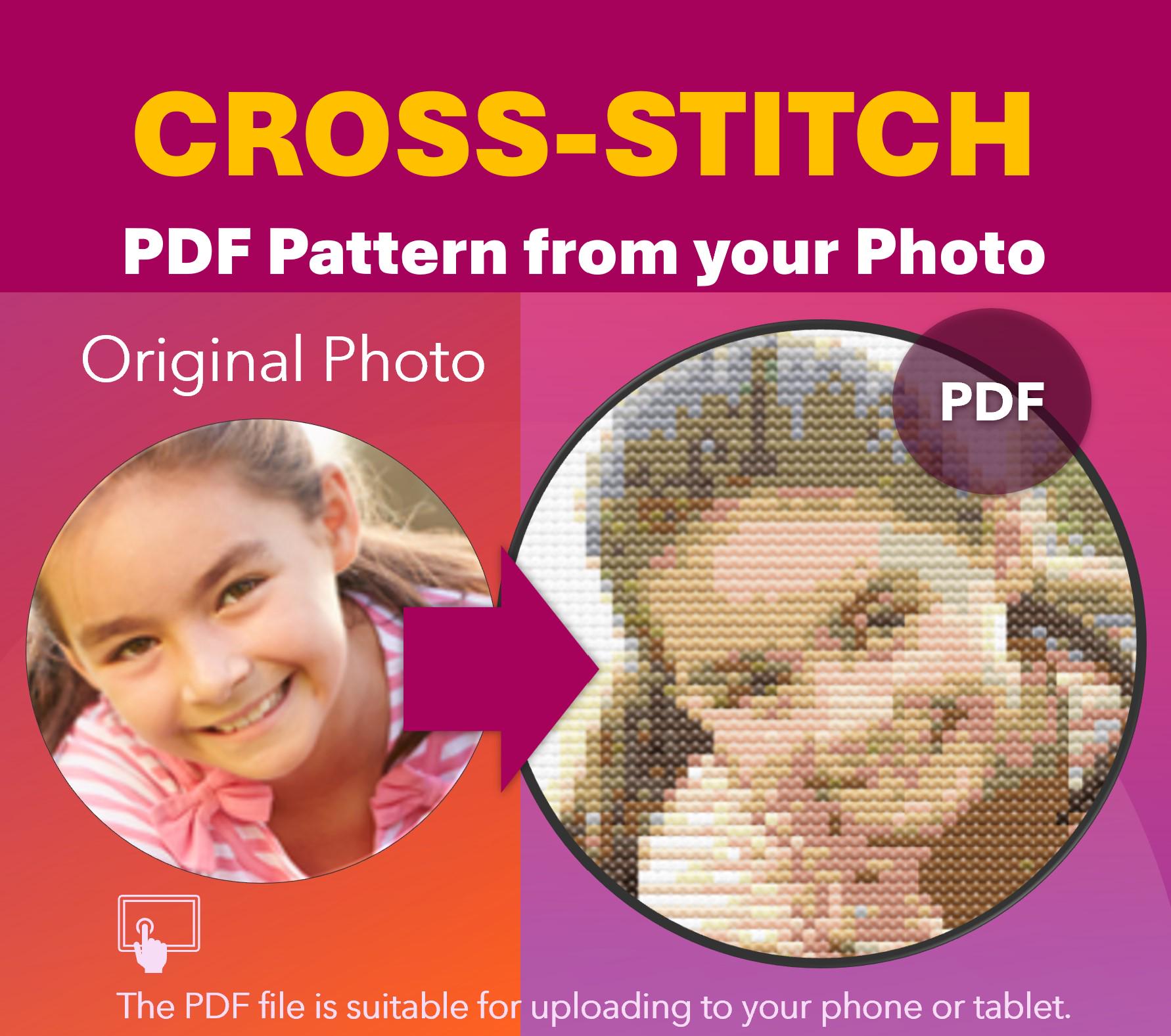 Convert Photo to Stitch Pattern Personalize Cross Stitch Pattern