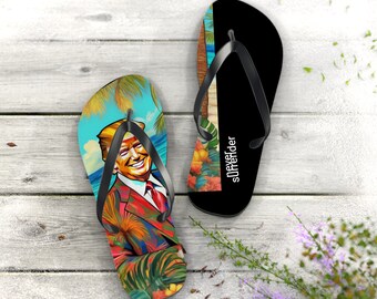 Donald Trump . Never Surrender .  Flip Flops