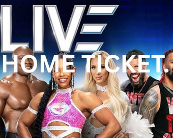 Boleto de la WWE para fans. DESCARGA DIGITAL: Un divertido boleto de recuerdo para imprimir en casa. Fanáticos de la lucha libre.