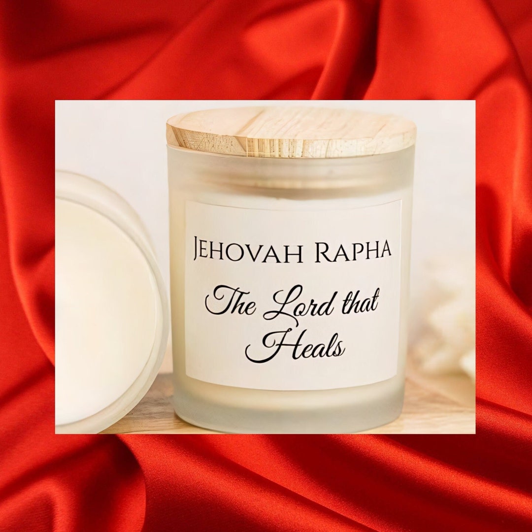 Jehovah Rapha Frosted 11 Oz Candlechristian Candle Etsy