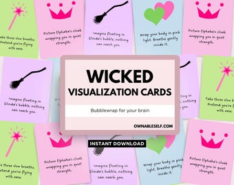Wicked Visualization Cards, Wicked For Good Movie Cards, Printable Wicked Kids Activity, Unique Gift for Wicked Fan, Wicked Inspired Cards