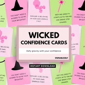 Wicked Vertrouwenskaarten, afdrukbare motiverende kaarten, Wicked Unique Gift, Wicked Galentines Day, Wicked Quotes wordt afgedrukt, In my Wicked Era