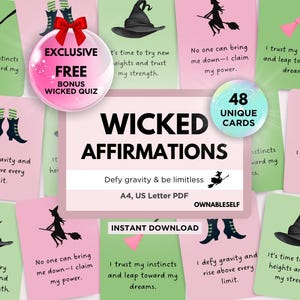 Citation musicale méchante, cadeau fan méchant, cartes d'affirmation inspirées méchantes, ami méchant cadeau amant, défier la gravité imprimable