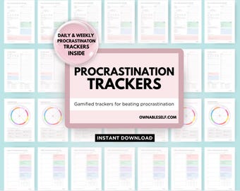 Procrastination Tracker, How to Stop Procrastinating, Anti Procrastination Planner, Overcome Procrastination PDF, Get Things Done Planner