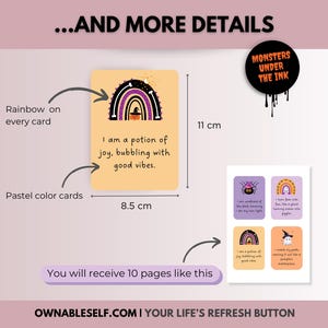 Halloween Affirmation Cards, Summerween Party Printable, Spooky Halloween Cards, Halloween in July, Ghost Halloween Digital Gift image 3