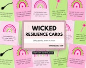 Wicked Movie Resilience Cards, Printable Inspirational Cards, Wicked Musical Fan Gift, Emerald City Print, Defying Gravity, Wicked Self Help