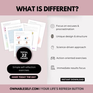 Unlike others, this excuses workbook uses a science-based approach and gamification to make growth fun, lasting, and effective.