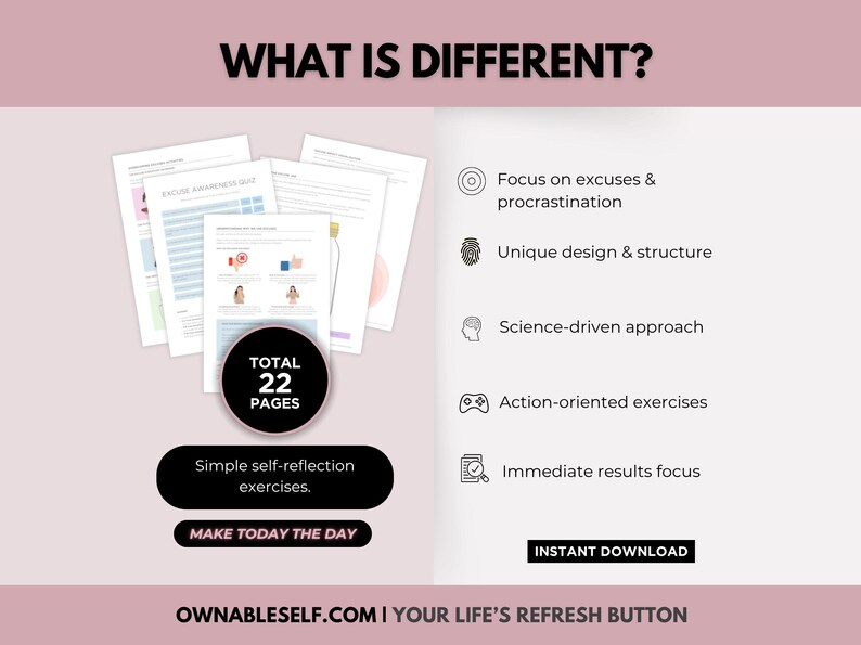 Unlike others, this excuses workbook uses a science-based approach and gamification to make growth fun, lasting, and effective.