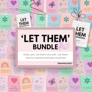 Let Them Bundle, basierend auf Let Theory Book, Mel Robbins Let Them, Cassie Philips Let Them, Let Them Let Me, Let Them Mentalität Printable