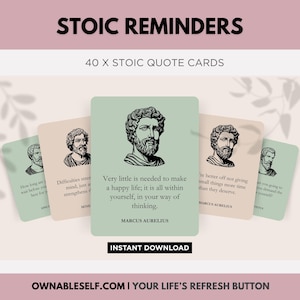 Stoic Reminders Printable, Stoic Quotes on Self Improvement, Seneca Quotes, Stoic Quotes on Anxiety, Philosophical Quotes Digital Download