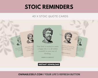 Stoic Reminders Printable, Stoic Quotes on Self Improvement, Seneca Quotes, Stoic Quotes on Anxiety, Philosophical Quotes Digital Download