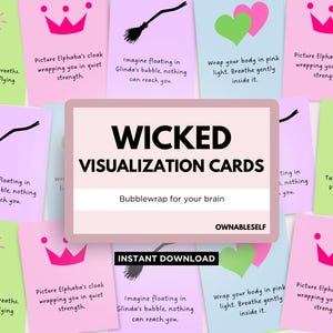 Wicked Visualization Cards, Wicked For Good Movie Cards, Printable Wicked Kids Activity, Unique Gift for Wicked Fan, Wicked Inspired Cards