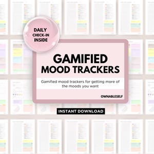 Gamified Mood Trackers, Mood Tracking PDF, Mood Tracker Bundle, Emotion Planner, Yearly Mood Worksheet, Mood Chart, Daily Mood Journal