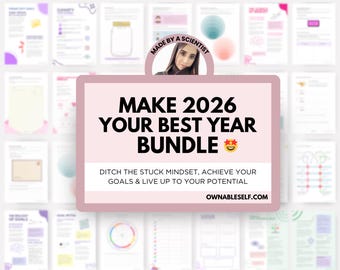 How to Make 2026 your Best Year, Achieve Goals in 90 Days, 12 Week Goal Planner, Fix my Life Bundle, How to Change your Life in 3 Months