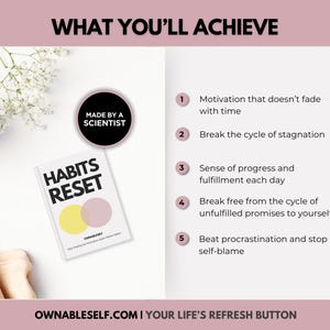 Break bad habits, stay motivated, get unstuck, and use atomic habits worksheets to develop new, lasting routines in just 21 days.