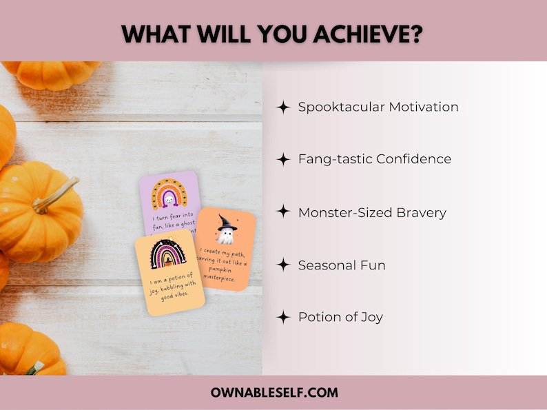 Halloween Affirmation Cards, Summerween Party Printable, Spooky Halloween Cards, Halloween in July, Ghost Halloween Digital Gift image 5