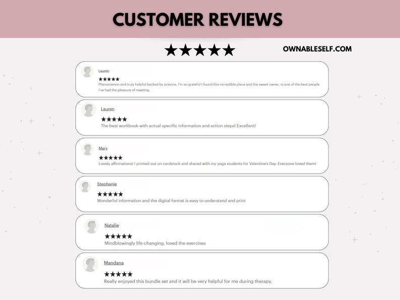 Real customer reviews on how this workbook helped them overcome procrastination, take action, and stop making excuses.