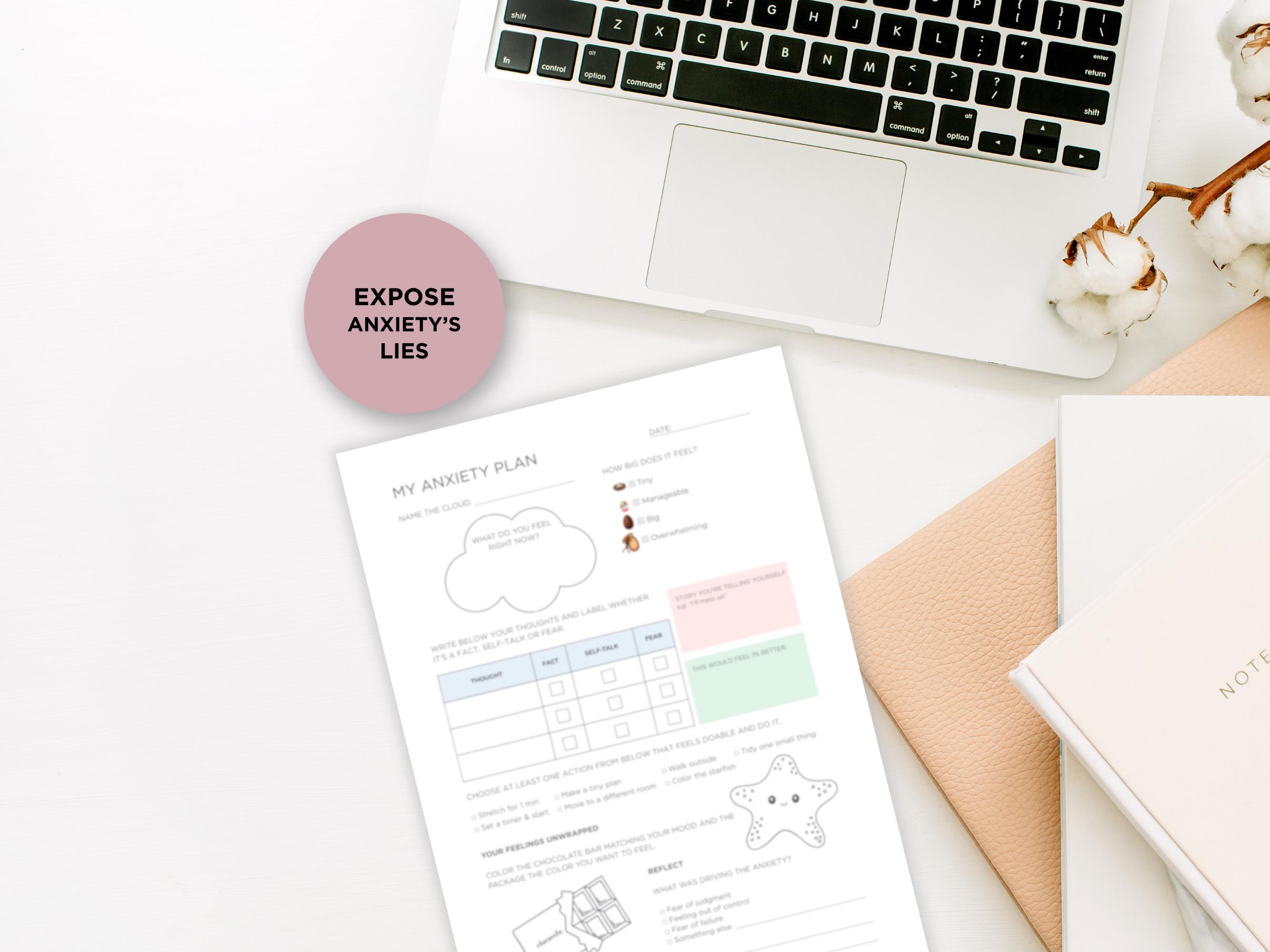 Anxiety Tracker Printable, Anxiety Tracking Worksheet, Anxiety ...
